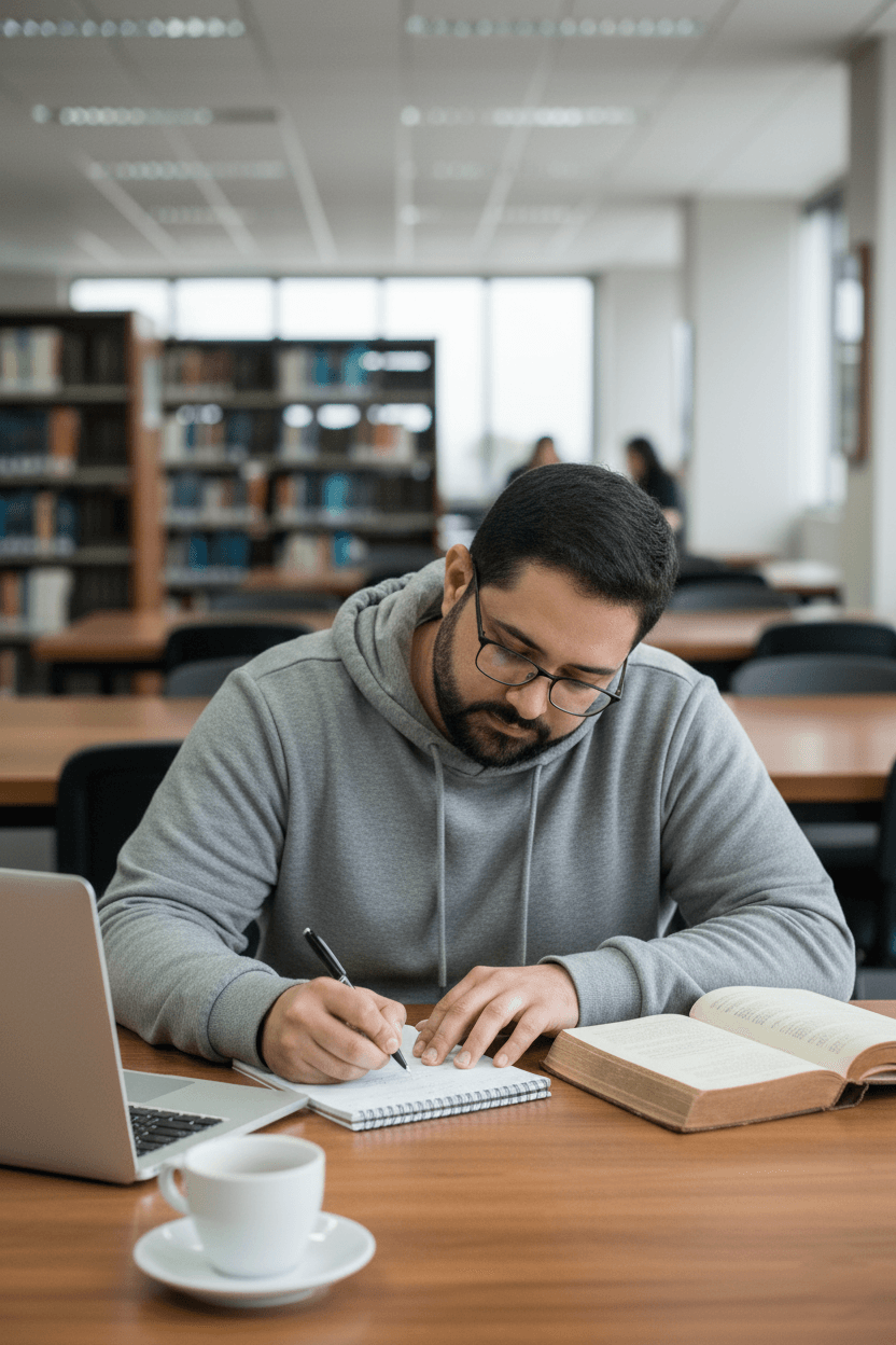 Dr. Leonardo Barreto estudando